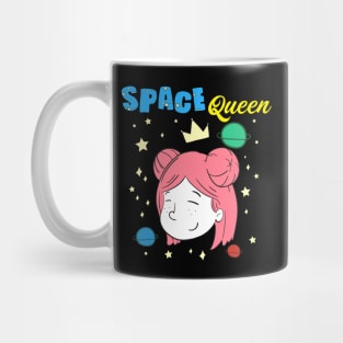 Cute Space Queen Exploring Outer Space Astronaut Mug